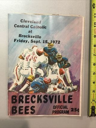 1972 Cleveland Central Catholic At Brecksville Ohio High School Football Program