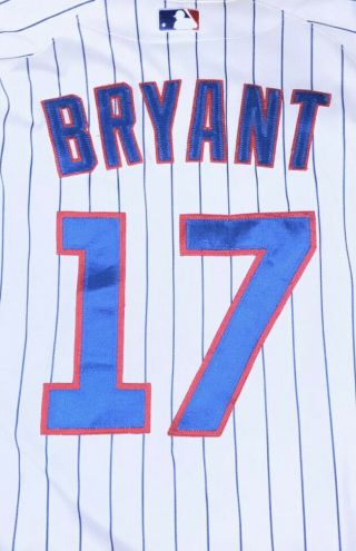 Kris Bryant 17 Majestic Authentic Chicago Cubs Flex Base Jersey Size 52