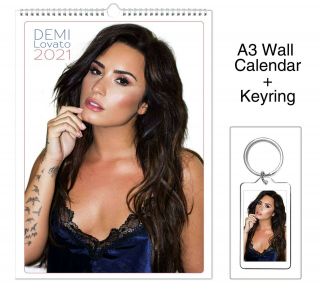 Demi Lovato 2021 Wall Holiday Calendar,  Keyring