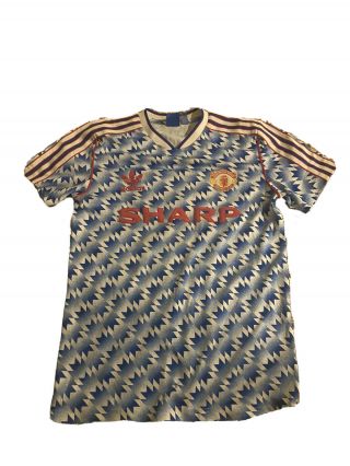 Manchester United 1990/1991/1992 Away Football Kit Jersey Adidas Men 