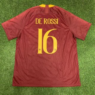 2018 2019 As Roma De Rossi Jersey Shirt Kit Nike Xl Italy Serie A Home Maglia