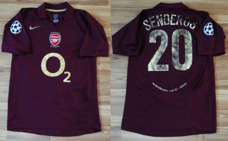 Arsenal London 2005/2006 Home Football Shirt Jersey Philippe Senderos Sz Small