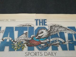 THE NATIONAL SPORTS DAILY NEWS PAPER MAY 29 1990 JORDAN RULES 42 POINTS TO EVEN 2