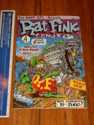 Rat Fink Comix 4 Comic Ed " Big Daddy " Roth Hot Rod Custom Cars