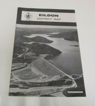 Vintage Racv Map Of Eildon District - Royal Automobile Club Of Victoria - 1970