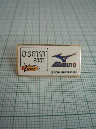 Japan Osaka 2007 Iaaf World Championships In Athletics Mizuno Sponsor Pin Badge