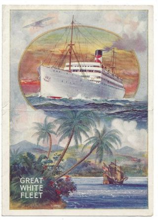 1929 Great White Fleet Cruise S.  S.  Zacapa Dinner Menu For November 10th