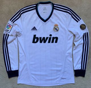 2012/13 Adidas Real Madrid Long Sleeve Jersey M Bwin Shirt Kit Sergio Ramos