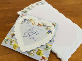 Carol’s Rose Garden Teacup Note Paper.  Set Of 2 Sheets And Little Notes.  Teacups