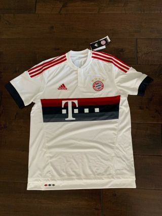 Fc Bayern Munich Adidas Large Away Jersey White T Mobile In Bag