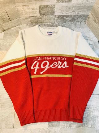 Vintage San Francisco 49ers Nfl Pro Line Cliff Engle Sweater Size Large Spotless