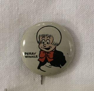 Vintage 1940’s Kellogg’s Pep Pin Perry Winkle Pin Back Button Cartoon Comic