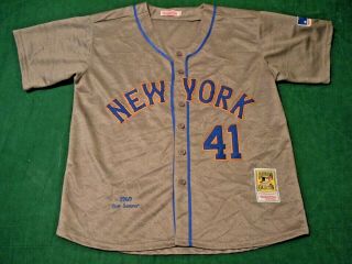York Mets Tom Seaver Throwback Jersey Full Sewn Mens 50 X - Large 1969