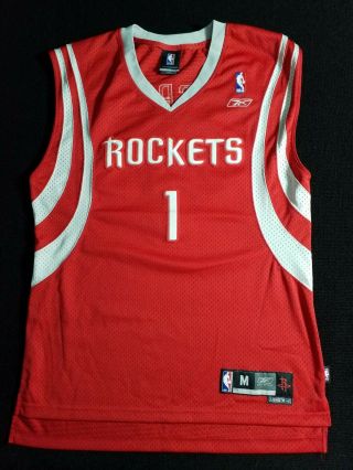 Houston Rockets Tracy Mcgrady Jersey Reebok Sz Medium,  2 Length Stitched