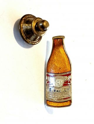 Budweiser Bottle Enamel Lapel Pin Pinback 1 " Combine