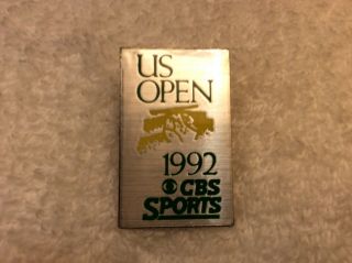 1992 (92) Us Open Tennis - Cbs Sports Media Pin - Pinback Rare