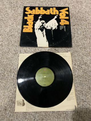 Black Sabbath Vol.  4 Lp Vinyl Record Warner Bros Bs 2602 1972 Gate Green Label