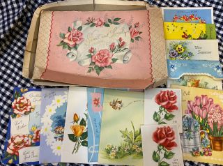 Vintage 1950’s Greeting Card Assortment 12 - Just The Cards