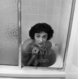 1950s Negative - Nude Brunette Pinup Girl Jo Ann Mancin - Cheesecake T981159