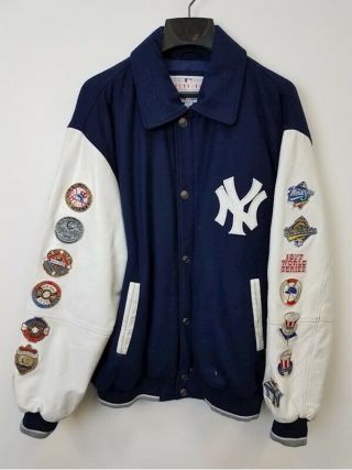York Yankees 26 Time World Series Champions Vintage Varsity Jacket By G - Iii