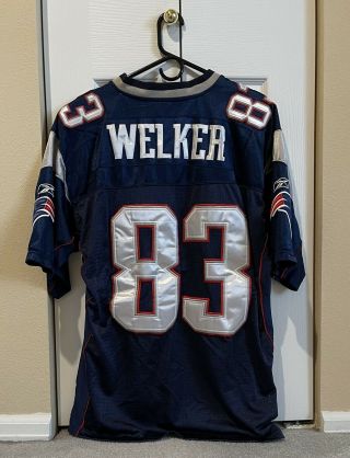 Reebok Wes Welker England Patriots On Field Nfl Stitched Jersey Size Xl 1