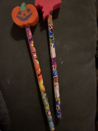 Vintage Lisa Frank Pencils Spooky Halloween Ghost Witch Spider Trick Or Treat