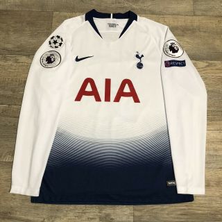 Nike Tottenham Hotspurs 17/18 10 Kane Long Sleeve Soccer Jersey Home Sz Large