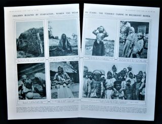 Russian Famine Of 1921 - 22 American Relief Administration 2pp Photo Article 1921