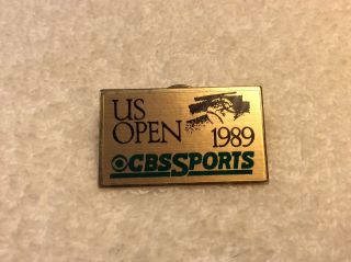 1989 (89) Us Open Tennis - Cbs Sports Media Pin - Pinback Rare