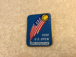 1990 (90) Us Open Tennis - Cbs Sports Media Pin - Pinback Rare