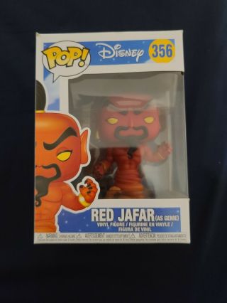 Funko Pop Disney Aladdin Red Jafar Genie 356 Chase Gitd Glow Missing Sticker