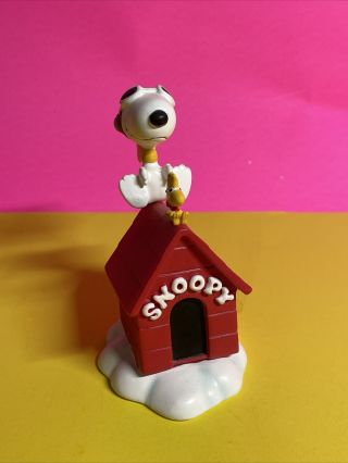 Vintage Peanuts : Danbury “the Flying Ace” Snoopy & Woodstock Figurine / Bg