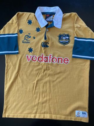 Vintage Canterbury Australia Wallabies Rugby Union Polo Jersey Shirt Xl Rare