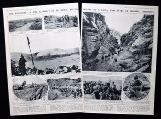 Waziristan Campaign North - West Frontier Province India 2pp Photo Article 1937