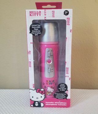 Hello Kitty Wireless Karaoke Microphone Pink Ipod Mp3 W/ Built - In Speaker