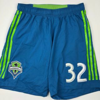 Seattle Sounders Adidas Climalite Match Game Shorts Size Med Sounder Blue 32