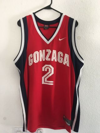 Nike Team Men’s Gonzaga Bulldogs 2 Basketball Jersey Red Blue White Large L