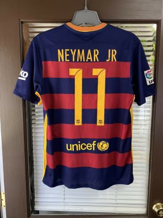 2015 Nike Fcb Fc Barcelona Neymar Jr.  11 Football Soccer Jersey Kit Futbol