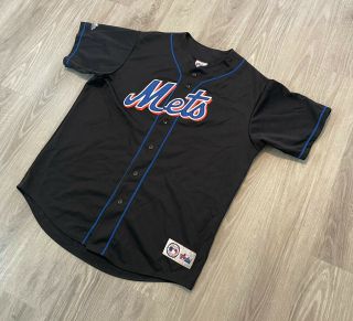 Vtg Mike Piazza York Mets Majestic Jersey 2xl Sewn Authentic