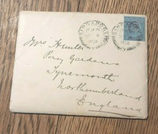 1906 Straits Settlements To Uk Letter Hong Kong Shanghai Bank Death By Dysentry