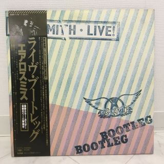 Aerosmith / Live Bootleg Japan Issue Double Lp W/obi,  Insert,  Poster