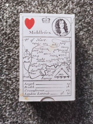 Vintage Non Standard Morden’s 1676 Maps Playing Cards Margary 1972 Facsimile