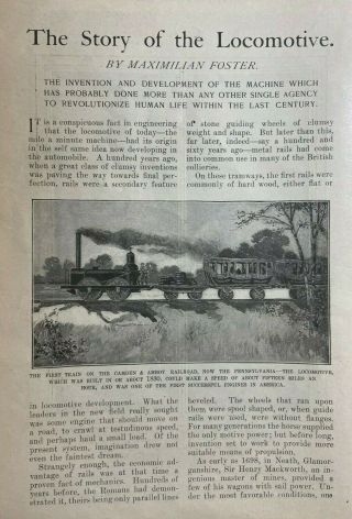 1901 Trains Engines Evolution Of The Locomotive Illustrated