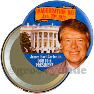 39th President Jimmy Carter Inauguration Day White House 4 " Pin Pinback Button