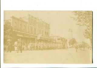 Ww1 Australian Soldiers Marching Past The Universal Providers Australia Rppc