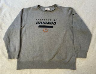 Chicago Bears Team Issued Sweatshirt Pullover Nike Dante Rosario Size 2xl Grey