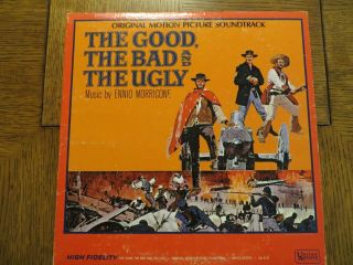 Ennio Morricone ‎– The Good,  The Bad And The Ugly (soundtrack) 1967 Lp Vg,  /vg,
