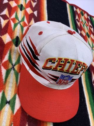 Vtg 90s Kansas City Chiefs Logo Athletic Diamond Sports Snapback Hat Specialties 3