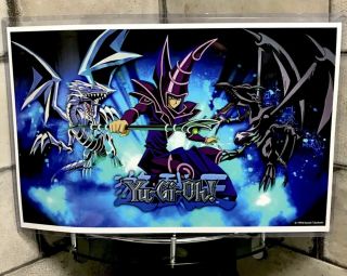 Laminated Yu - Gi - Oh Dark Magician Blue Eyes White Dragon Poster