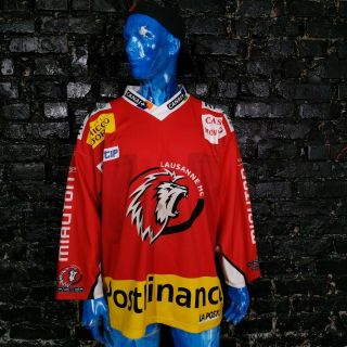 Lausanne Hc Swiss Ice Hockey Jersey Multicolor Ochsner Shirt Mens Size Xl